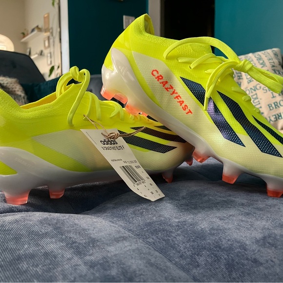 Adidas Kids Crazyfast Soccer Cleats - Neon Yellow